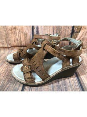 Merrell Sirah Cloak Prairie Brown Ankle Strap Sandals Womens 6 / 37 (4q53)